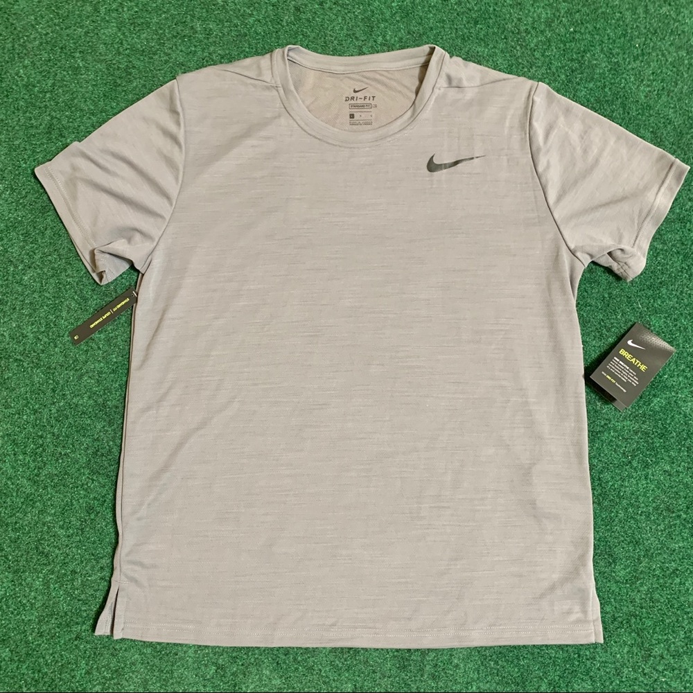 Nike Men's Dri-FIT Utility Static Training Tee Large Grey NEW WITH TAGS